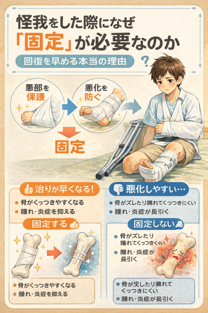 怪我をした際になぜ「固定」が必要なのか｜回復を早める本当の理由