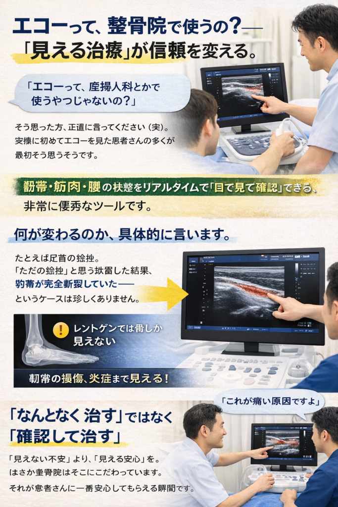 整骨院でエコー（超音波）？宇都宮ほさか整骨院が「見える治療」にこだわる理由